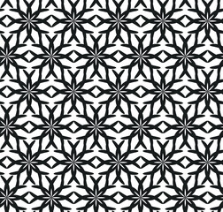 Seamless vector black and white pattern. Geometric background for fabric, textile, wrapping etc.