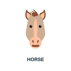 Horse icon. Simple element from home animals collection. Creative Horse icon for web design, templates, infographics and more