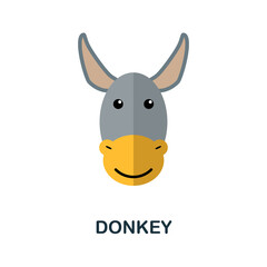 Fototapeta na wymiar Donkey icon. Simple element from home animals collection. Creative Donkey icon for web design, templates, infographics and more