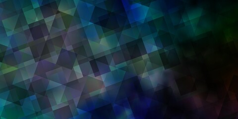 Obraz premium Light Blue, Green vector layout with lines, triangles.