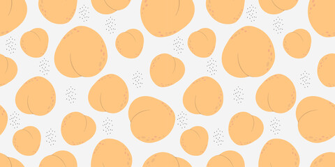 Fototapeta premium Seamless background with fruits. Vector illustration. Suitable for fabric, wallpaper, kitchen design