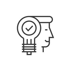 Invention icon isolated on white background. Idea symbol modern, simple, vector, icon for website design, mobile app, ui. Vector Illustration