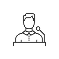 Speaker icon isolated on white background. Speech symbol modern, simple, vector, icon for website design, mobile app, ui. Vector Illustration