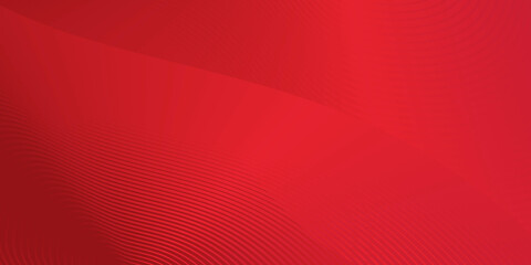 Abstract curve wavy lines pattern technology on red gradients background