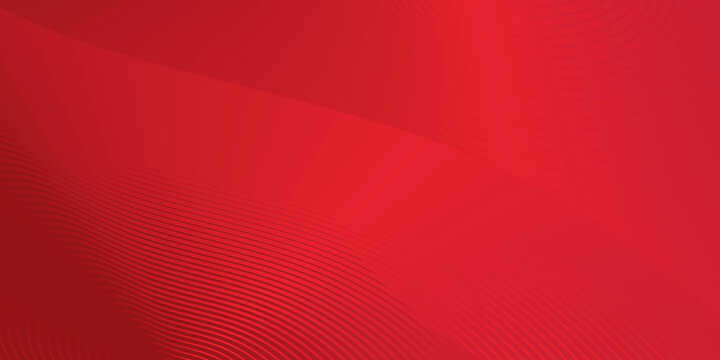 Abstract Curve Wavy Lines Pattern Technology On Red Gradients Background