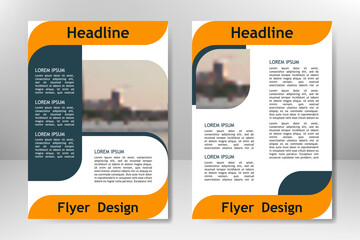 Flyer template design for business brochure, poster, booklet, presentation, annual report, magazine cover, team educational training. A4 vector