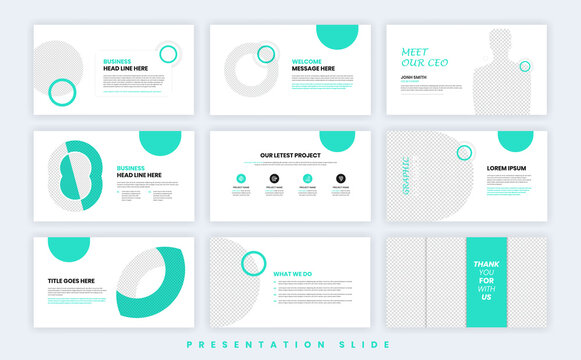 Business presentation template design. Presentation template and leaflet corporate marketing advertising.