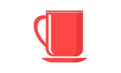 Red cup for drinking illustration vector