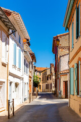 Fototapeta na wymiar Image of Narrow streets Muret city in Haute-Garonne, southwestern France