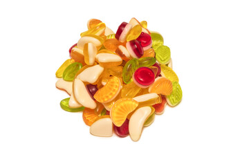 Assorted tasty gummy candies.