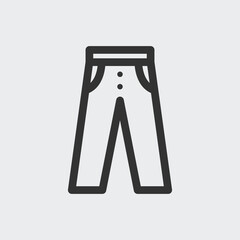 Pants icon isolated on background. Trousers symbol modern, simple, vector, icon for website design, mobile app, ui. Vector Illustration