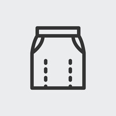 Skirt icon isolated on background. Clothings symbol modern, simple, vector, icon for website design, mobile app, ui. Vector Illustration