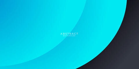 Vector abstract wavy circles lines round frame blue color isolated on black background. Technology modern concept 