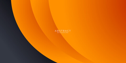 Abstract 3d orange black background with blank space of paper layer 