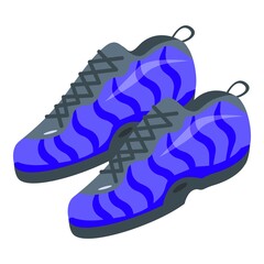 Sneakers icon. Isometric of sneakers vector icon for web design isolated on white background