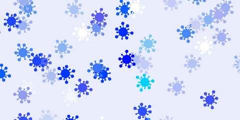 Light blue vector texture with disease symbols.