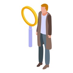 Online dating search icon. Isometric of online dating search vector icon for web design isolated on white background