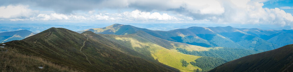 Green mountains, Summer landscape. Carpathian national park