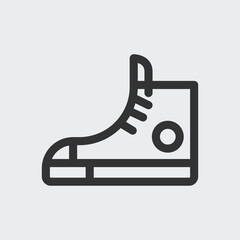 Boot icon isolated on background. Footwear symbol modern, simple, vector, icon for website design, mobile app, ui. Vector Illustration