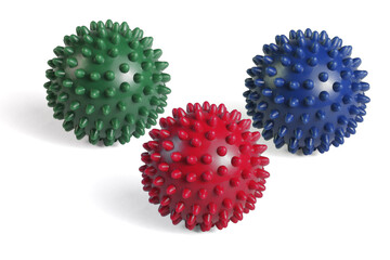 Colorful Massage Rubber Balls With Spikes