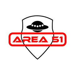 Area 51 icon isolated on white background