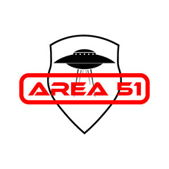 Area 51 icon isolated on white background
