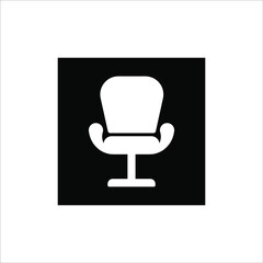 Office Chair Icon Vector Template Flat Design on background