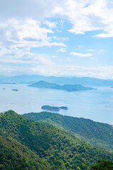 Fototapeta na wymiar Ocean View from Mt. Misen, Japan