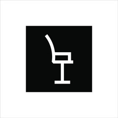 Office Chair Icon Vector Template Flat Design on background