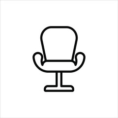 Office Chair Icon Vector Template Flat Design on background