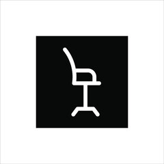 Office Chair Icon Vector Template Flat Design on background