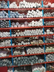 rows of shelves
