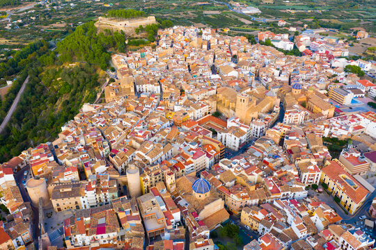 Top view of the picturesque city of Segorbe. Spain