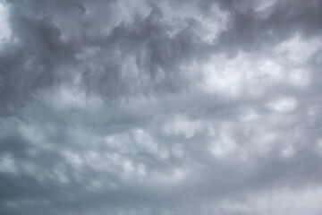 Fantastic soft white clouds against blue sky