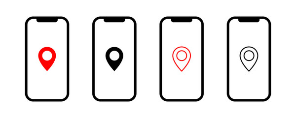 Smartphone Map Pin Icons