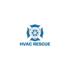 HVAC Rescue Logo Design Vector