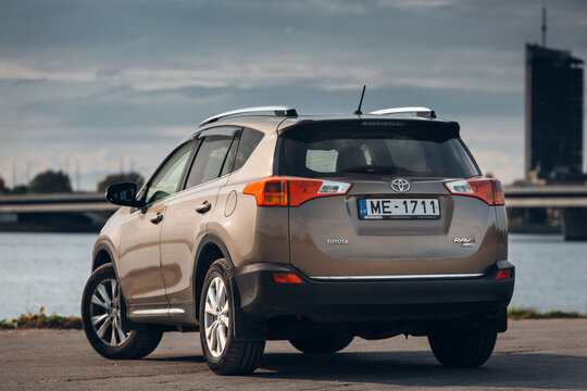 Toyota Rav 4 near river