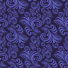 Volumetric seamless floral pattern background.