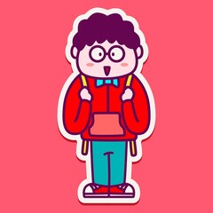 kawaii doodle cartoon children designs for wallpaper, stickers, coloring books, pins, emblems, logos and more