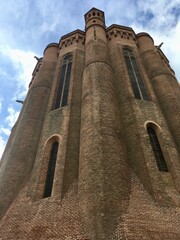 low angle view of the cathedral of albi