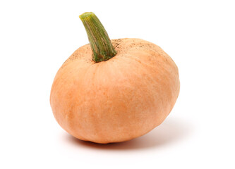 Orange pumpkin on white background 