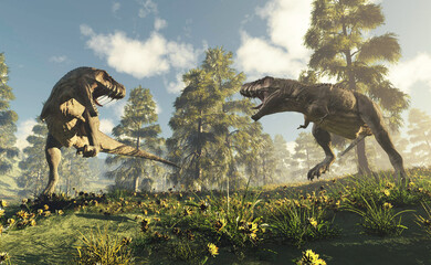 T rex fighting © allvision