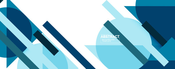 Clean minimal geometric abstract background with triangles and circles. Vector illustration for covers, banners, flyers and posters and other designs