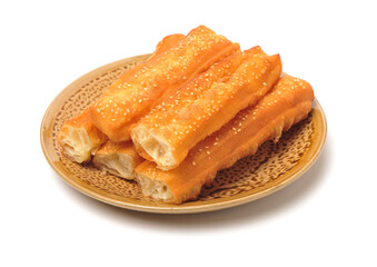 Chinese Fritters on white background