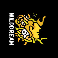 abstract wild dream graffiti illustration with hipster style. Vector graphics for t-shirt prints and other uses.