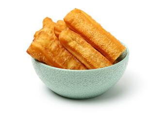Chinese Fritters on white background