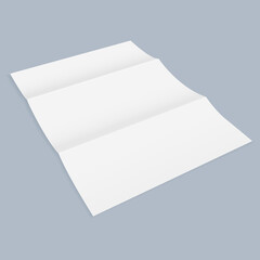 White paper sheet with folds