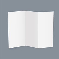 White paper sheet with vertical folds