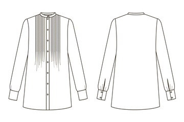 Fashion technical drawing of tunic