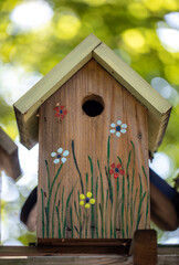 Obraz na płótnie Canvas Old decorative colorful wooden bird house